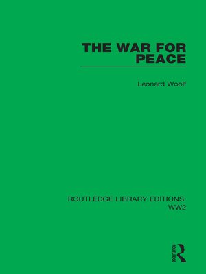 cover image of The War for Peace